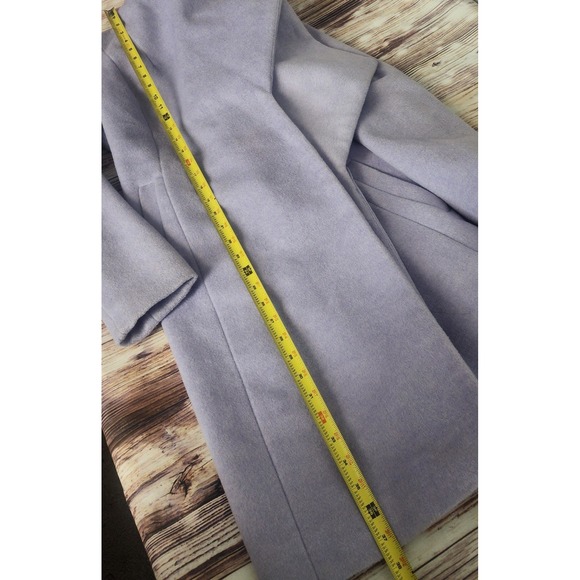 Cole Haan Signature Wool Wrap Coat Slick Lilac Purple Pea Winter City Classic 4P - Picture 9 of 10